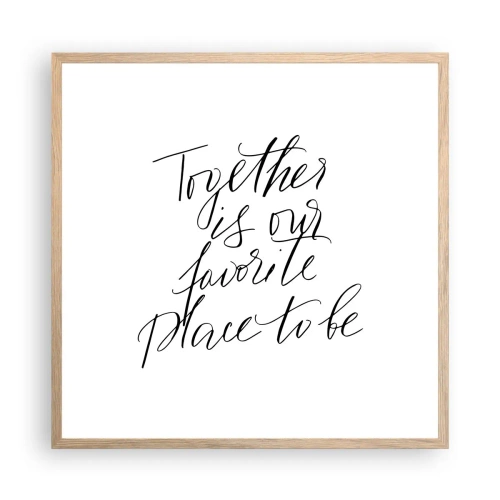 Affisch i ram av ljusek - Känner du också det? - 60x60 cm