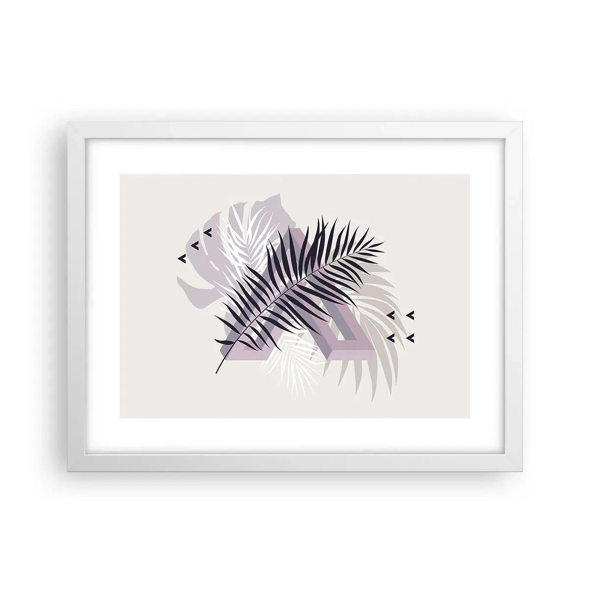 Affisch i vit ram - Skuggans skugga - 40x30 cm