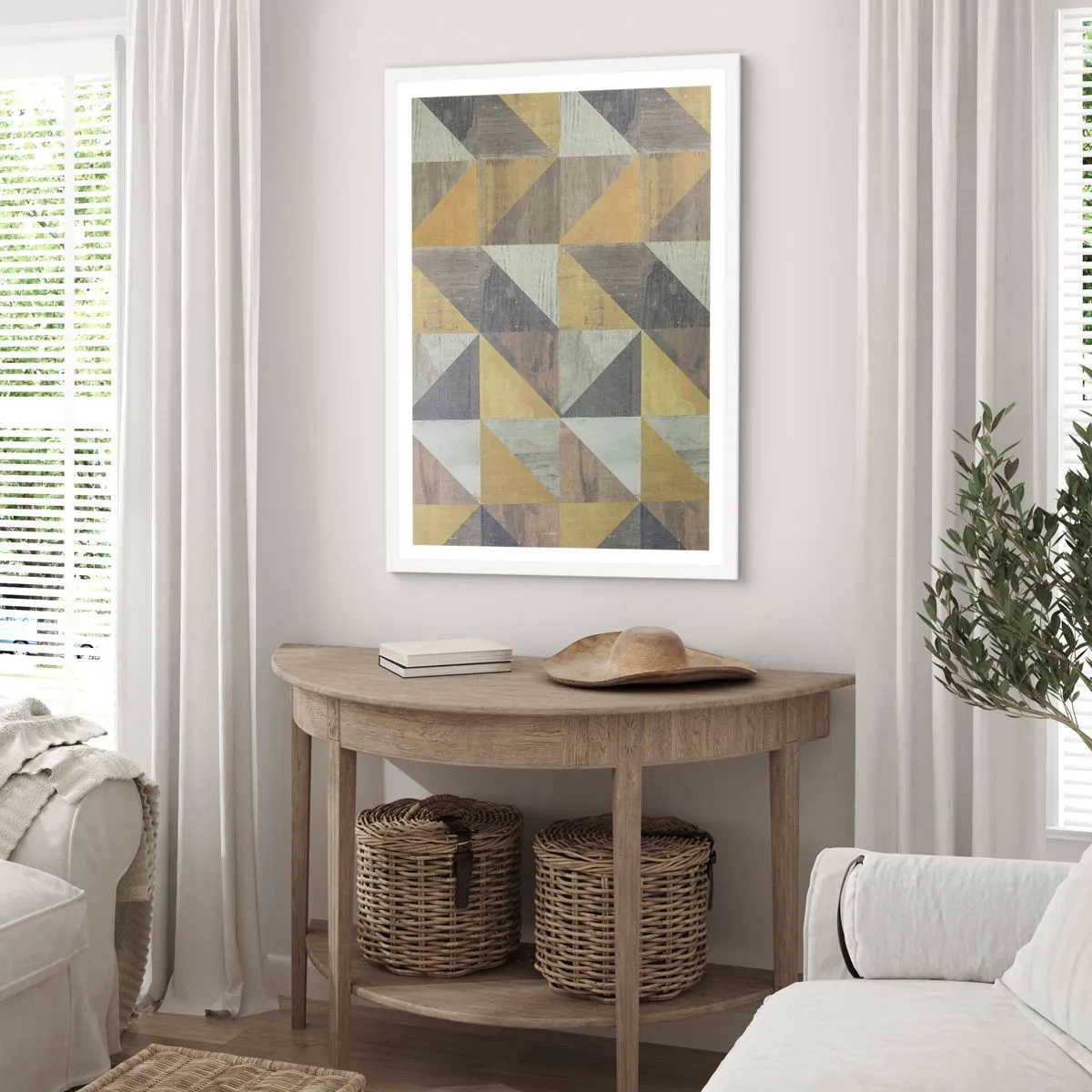 Affisch i vit ram - Under triangelns vinkel - 70x100 cm