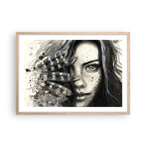Affisch i ram av ljusek - Vild skönhet - 70x50 cm