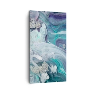 Canvastavla - Bild på duk - Blåhetens strömmar - 45x80 cm