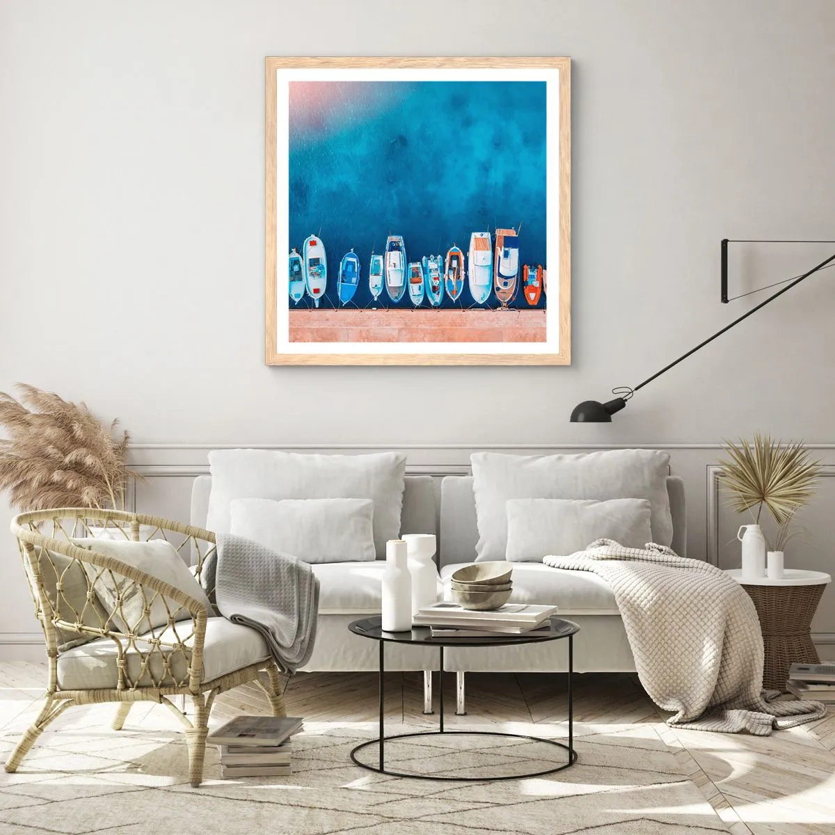 Affisch i ram av ljusek - I en rad - 60x60 cm