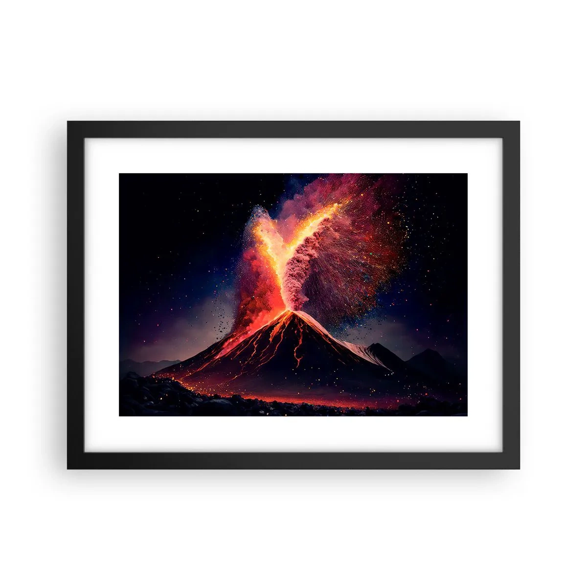 Affisch i svart ram - Skönhet och skräck - 40x30 cm