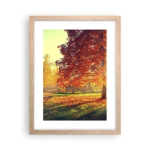 Affisch i ram av ljusek - Rött är vackert - 30x40 cm