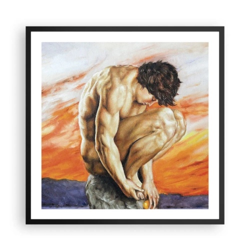 Affisch i svart ram - Försänkt i sig själv - 60x60 cm