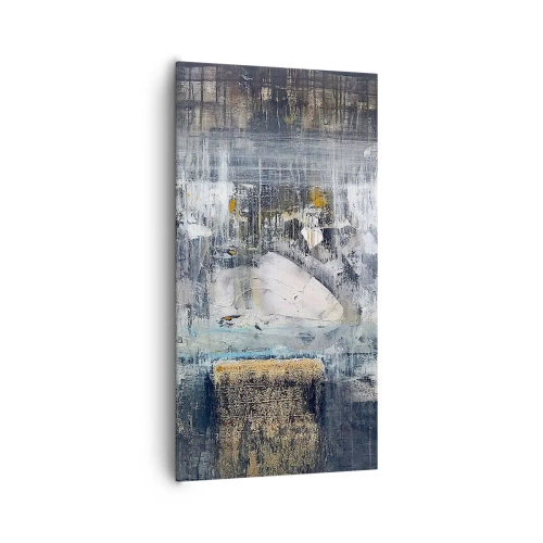 Canvastavla - Bild på duk - På is och klumpar - 65x120 cm