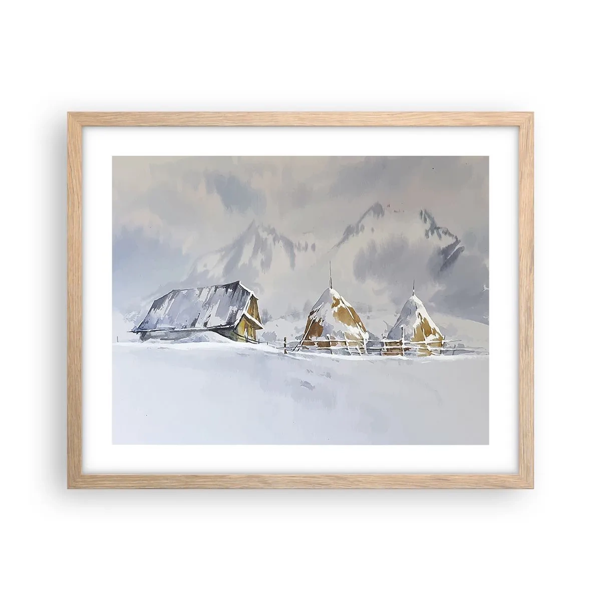 Affisch i ram av ljusek - I snödalen - 50x40 cm