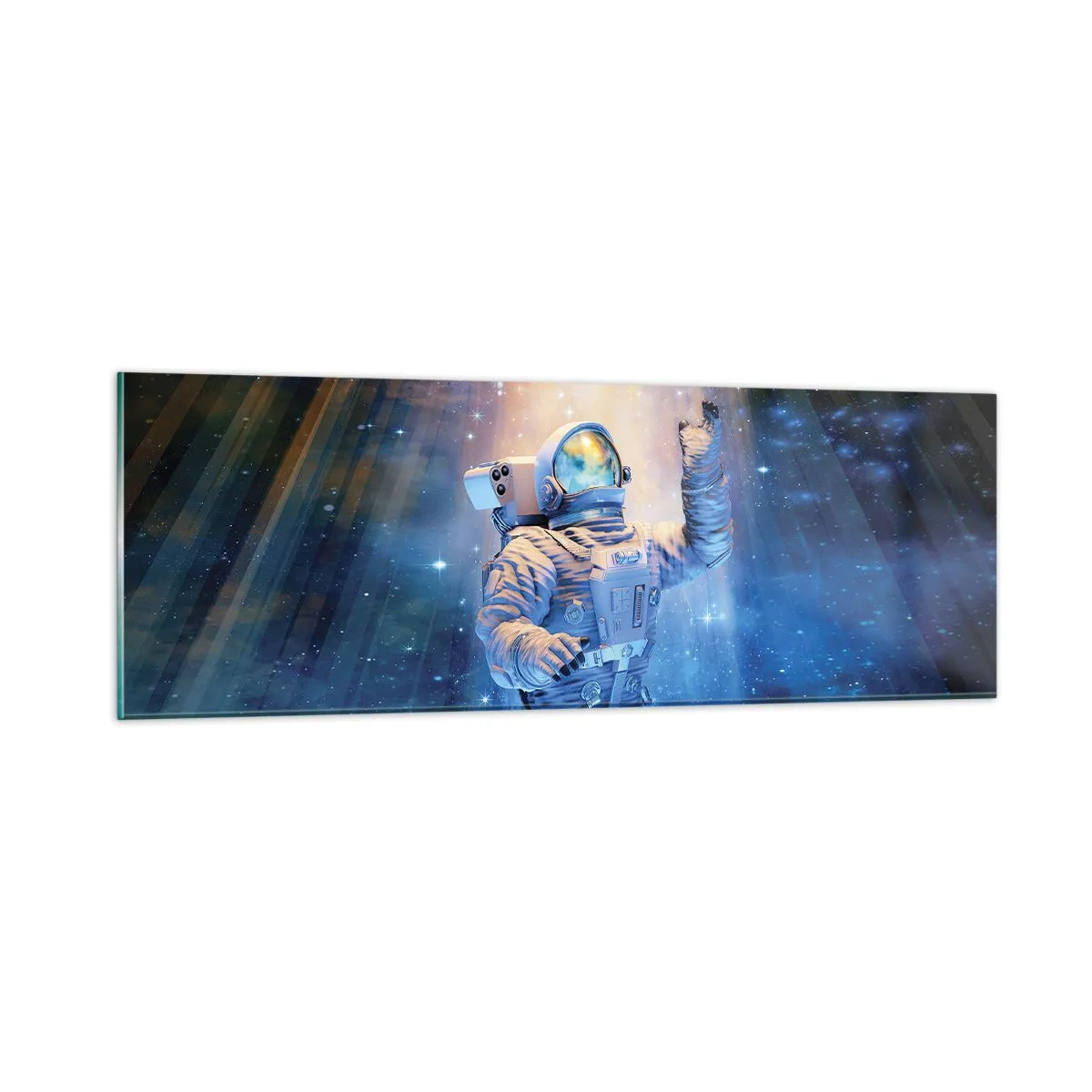 Glastavla - Bild på glas - Äntligen i målet - 90x30 cm