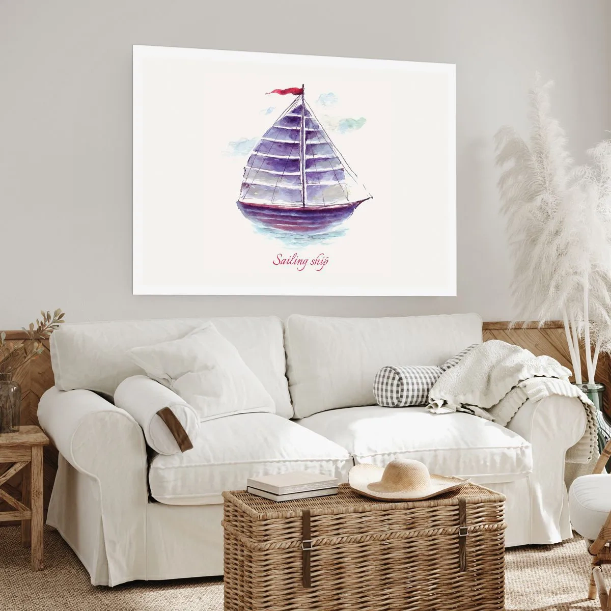 Affisch - Fulla seglar och lugnt vatten - 91x61 cm