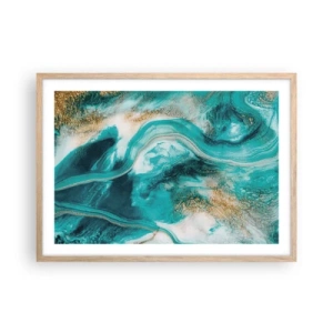 Affisch i ram av ljusek - Guldflod - 70x50 cm