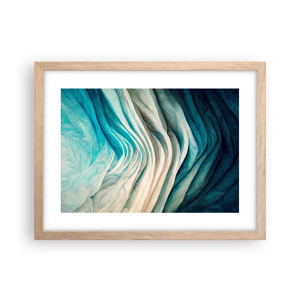 Affisch i ram av ljusek - Blå omättlighet - 40x30 cm