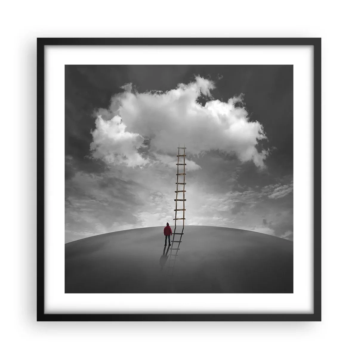 Affisch i svart ram - Allt är möjligt - 50x50 cm