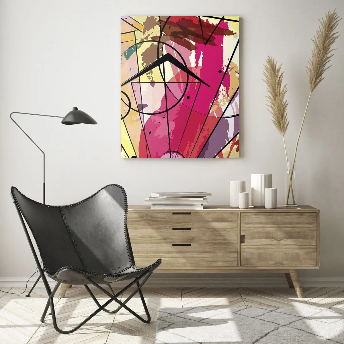 Glastavla - Bild på glas - Explosion  - 50x70 cm