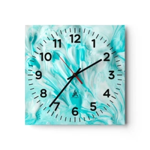 Väggklocka - Klocka på glas - Alltid tillsammans - 30x30 cm