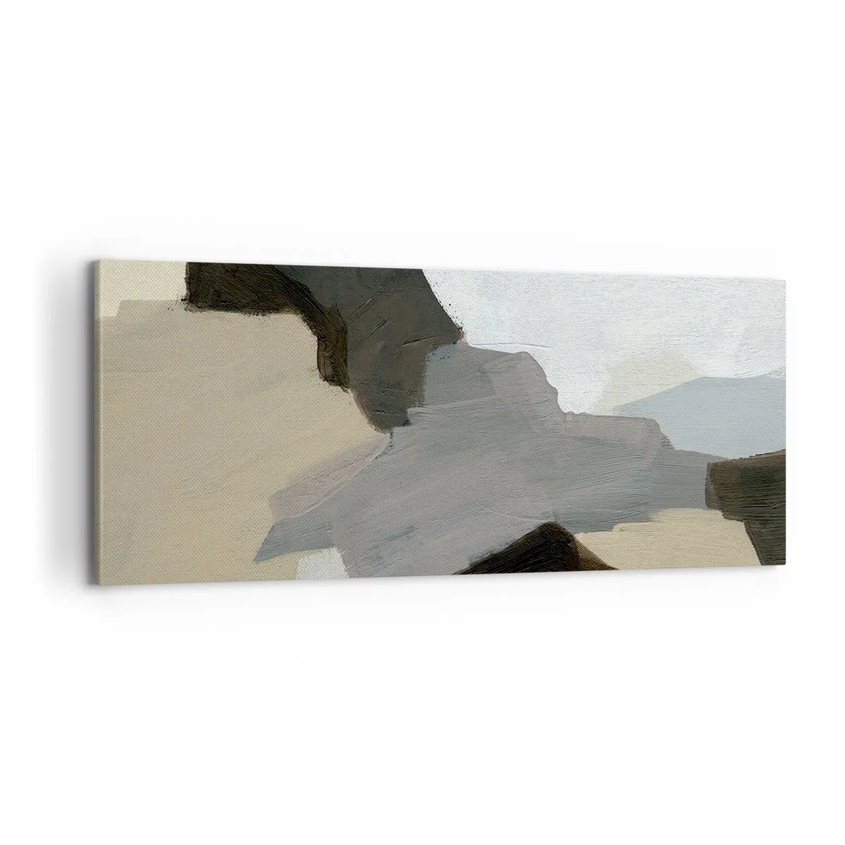 Canvastavla - Bild på duk - Abstraktion: avgrening av det gråa - 100x40 cm