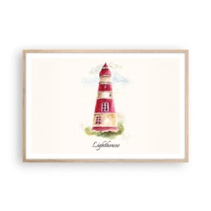 Affisch i ram av ljusek - Det är alltid något väder - 91x61 cm