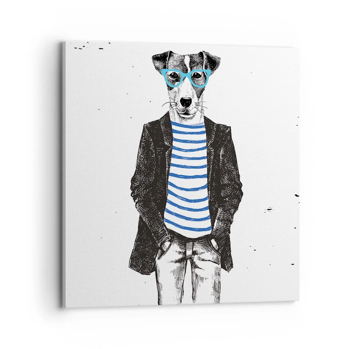 Canvastavla - Bild på duk - Hundelegans - 70x70 cm