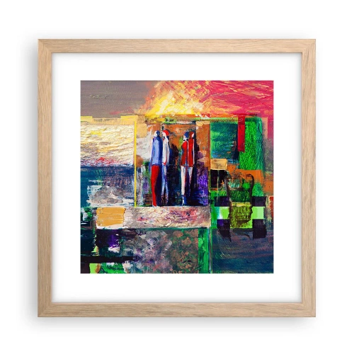 Affisch i ram av ljusek - Relationer och emotioner - 30x30 cm