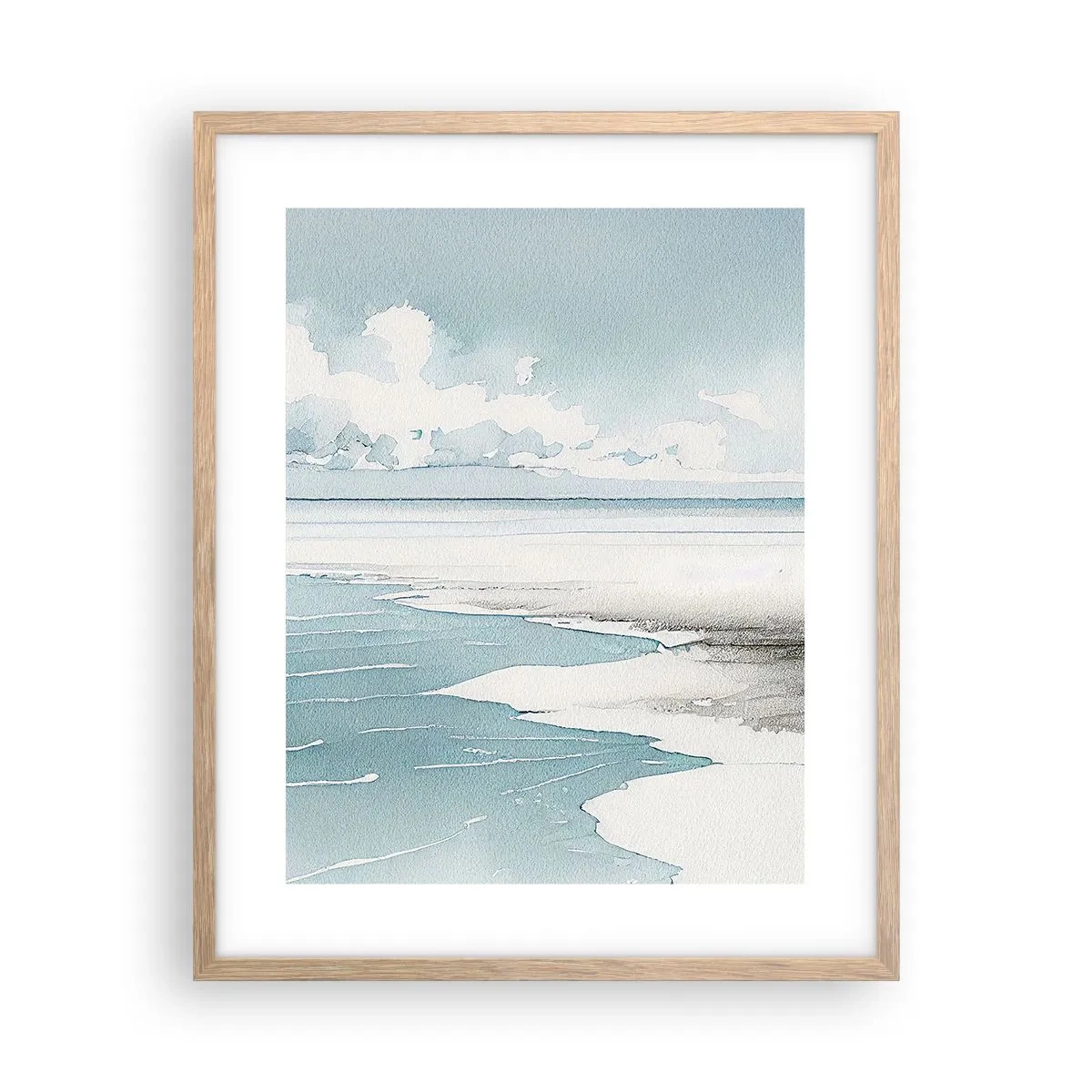 Affisch i ram av ljusek - Milt tidvatten - 40x50 cm