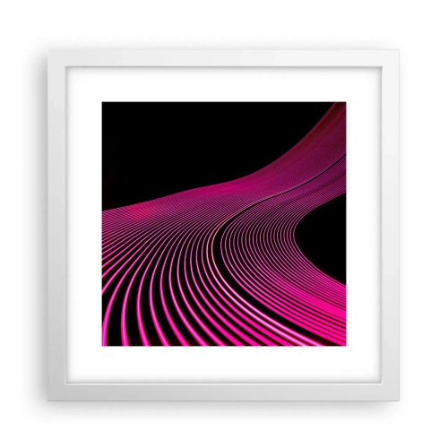 Affisch i vit ram - Ljusets allé - 30x30 cm