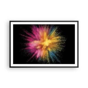 Affisch i svart ram - Färgerna föds  - 91x61 cm