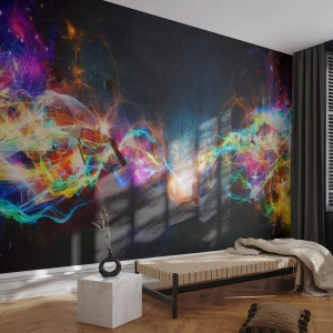 Fototapet Premium Canvas - Glatt mot mörkret - Abstraktion, Bit, Explosion - 100x70 cm