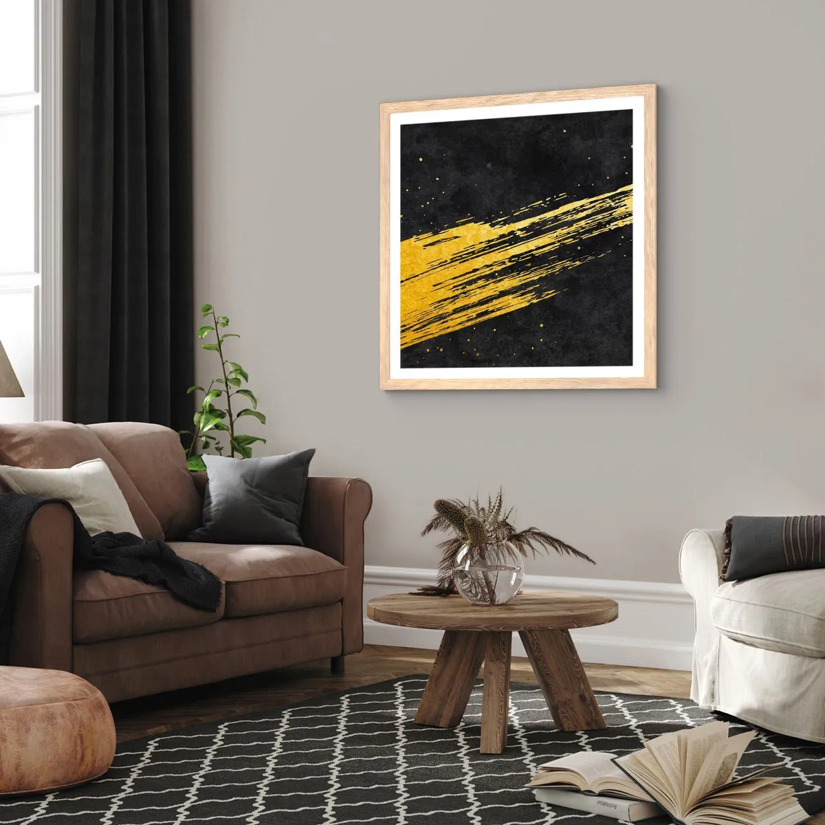 Affisch i ram av ljusek - Hoppa in i hyperrymden - 60x60 cm