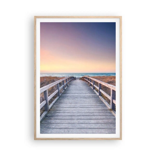 Affisch i ram av ljusek - Kvällssken i Östersjön - 70x100 cm