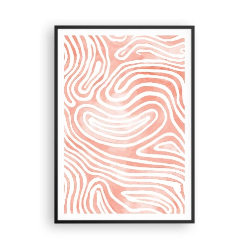 Affisch i svart ram - I en labyrint av koraller - 70x100 cm