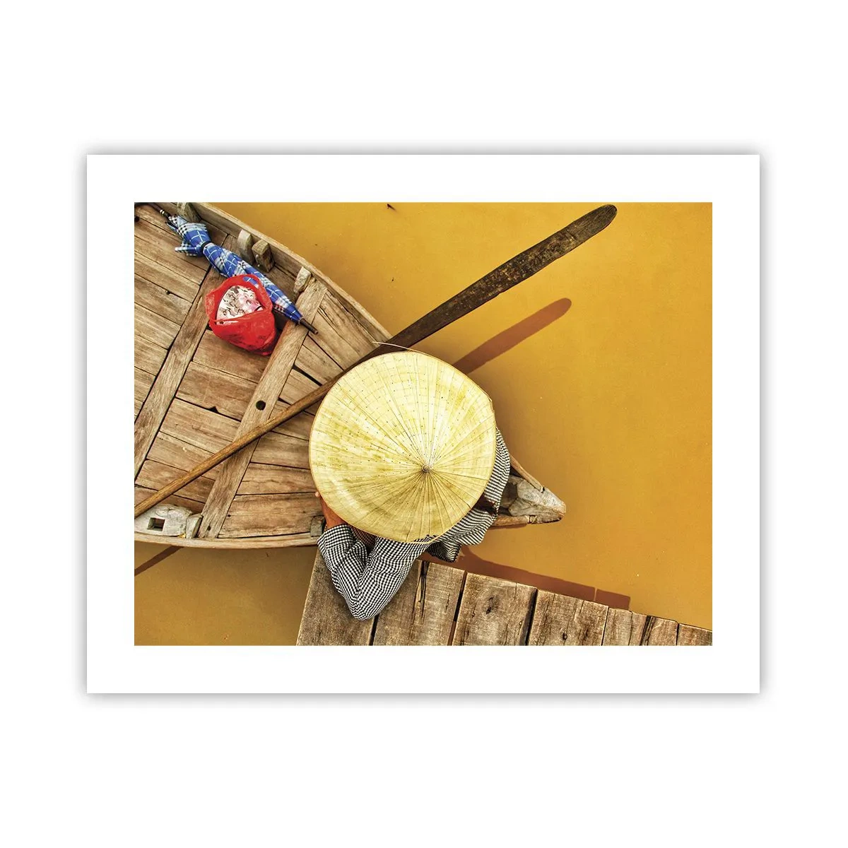 Affisch - Liv på den gula floden - 50x40 cm