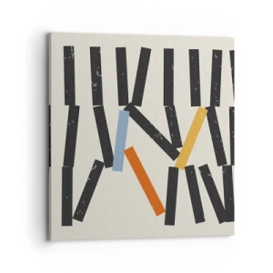 Canvastavla - Bild på duk - Domino - komposition - 70x70 cm