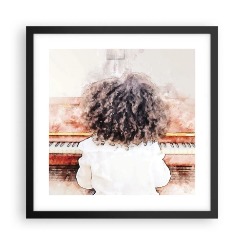 Affisch i svart ram - I en ny värld - 40x40 cm