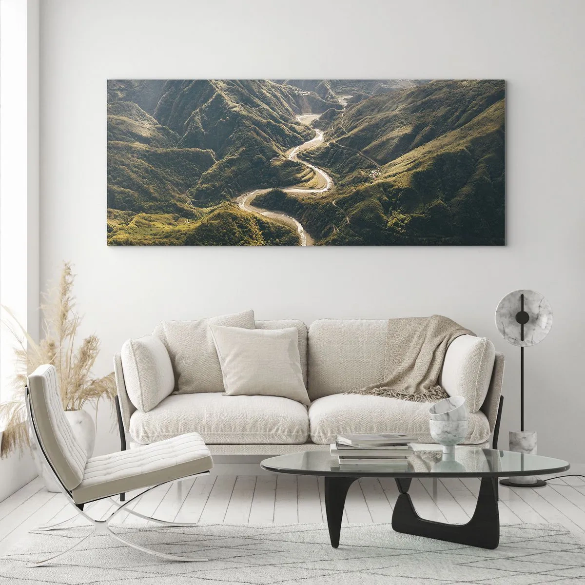 Glastavla - Bild på glas - Direkt från fjällens hjärta - 120x50 cm