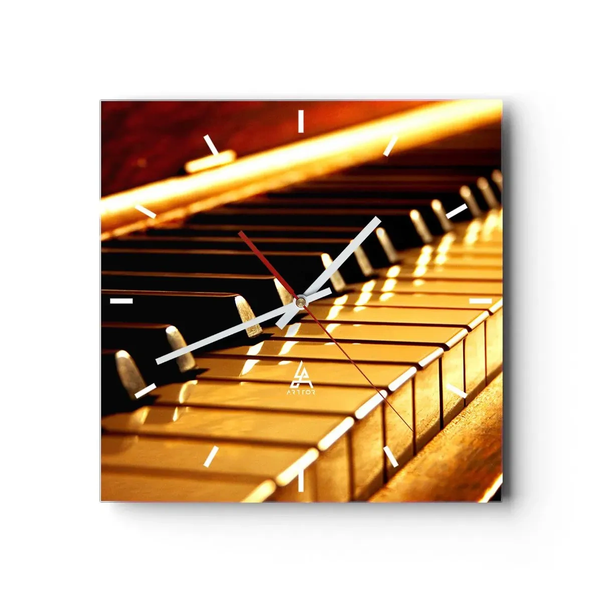 Väggklocka - Klocka på glas - Obegränsade möjligheter - 40x40 cm