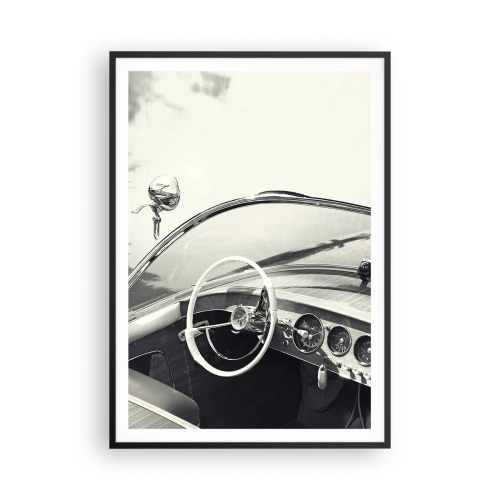 Affisch i svart ram - Väder för de rika - 70x100 cm