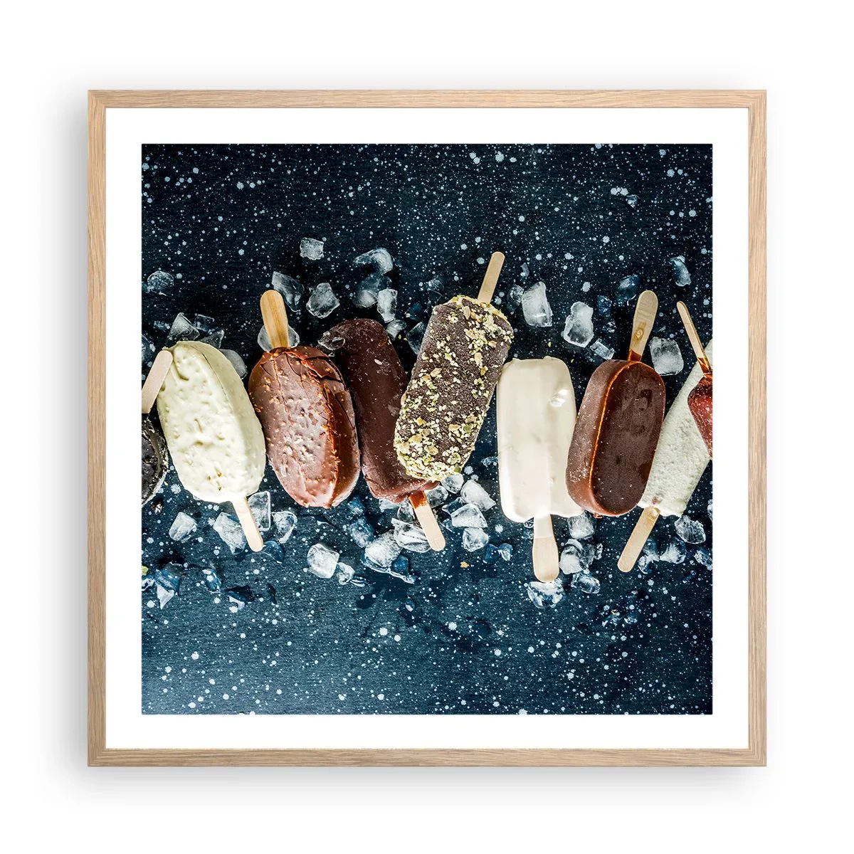 Affisch i ram av ljusek - Smak av varm sommar - 60x60 cm