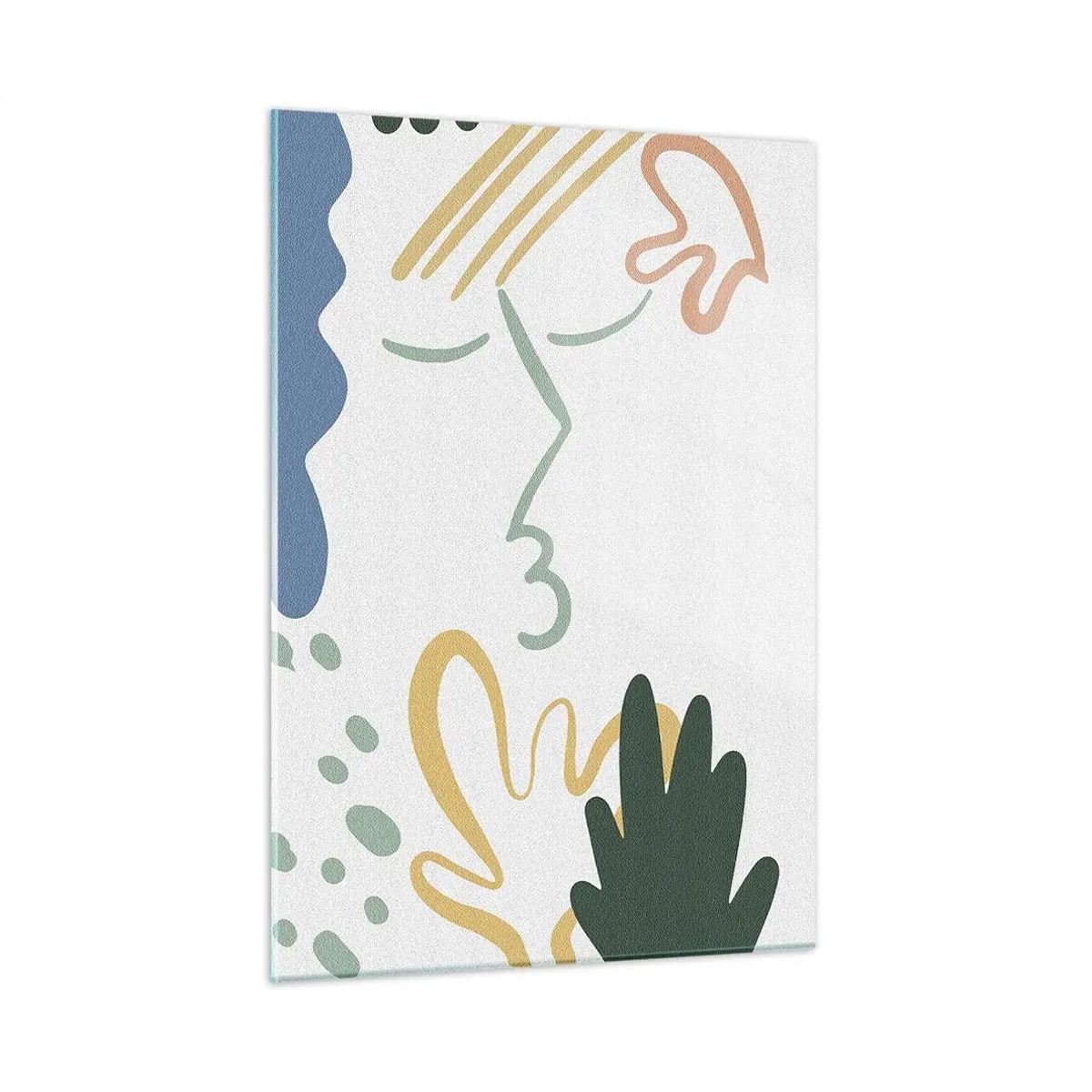 Glastavla - Bild på glas - En kyss av blommor - 50x70 cm