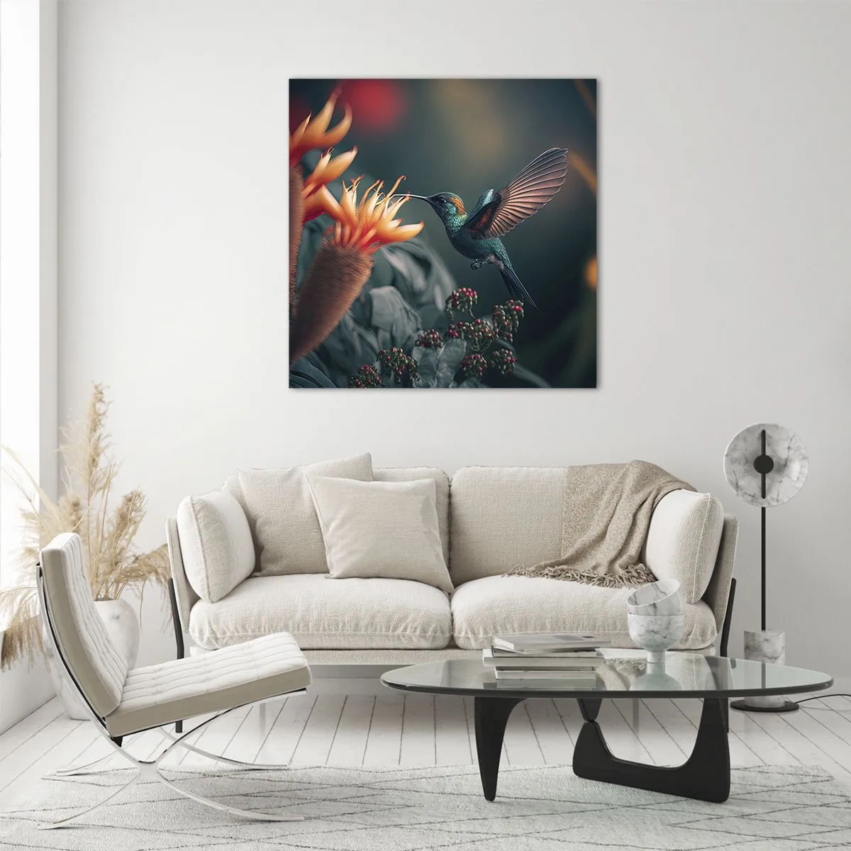 Glastavla - Bild på glas - Ett verkligt färgglatt liv - 50x50 cm
