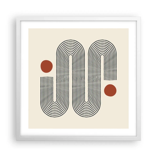 Affisch i vit ram - från början till slutet - 50x50 cm