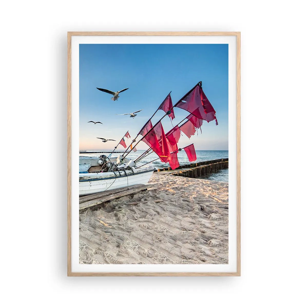 Affisch i ram av ljusek - Välförtjänt vila - 70x100 cm