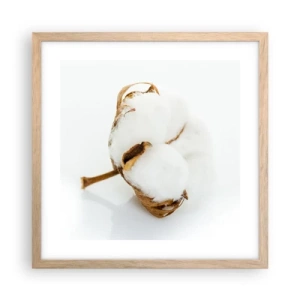 Affisch i ram av ljusek - Mjuk av naturen - 40x40 cm