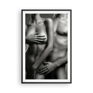 Affisch i svart ram - Adam och Eva - 61x91 cm