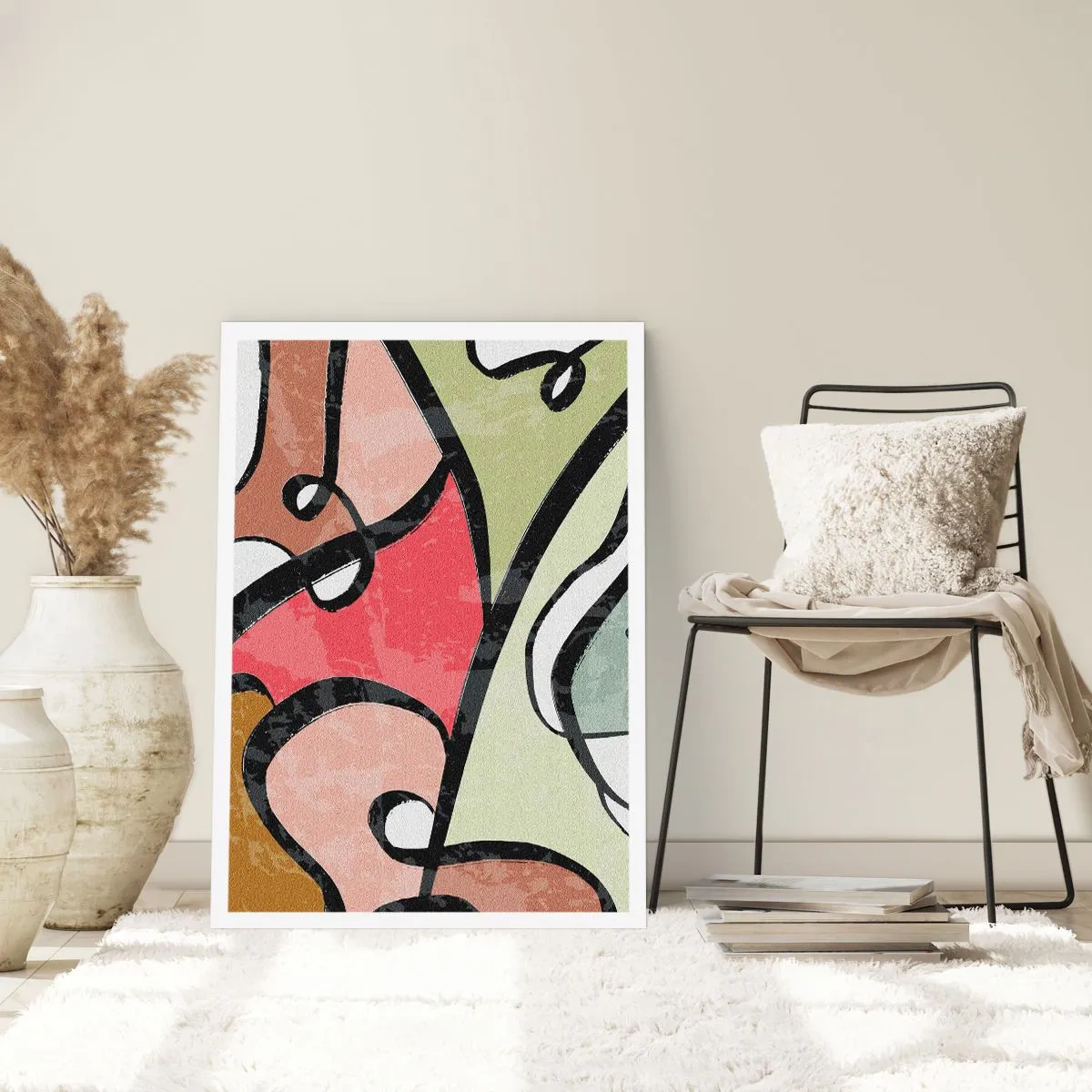 Affisch - Pirouetter bland färger - 40x50 cm