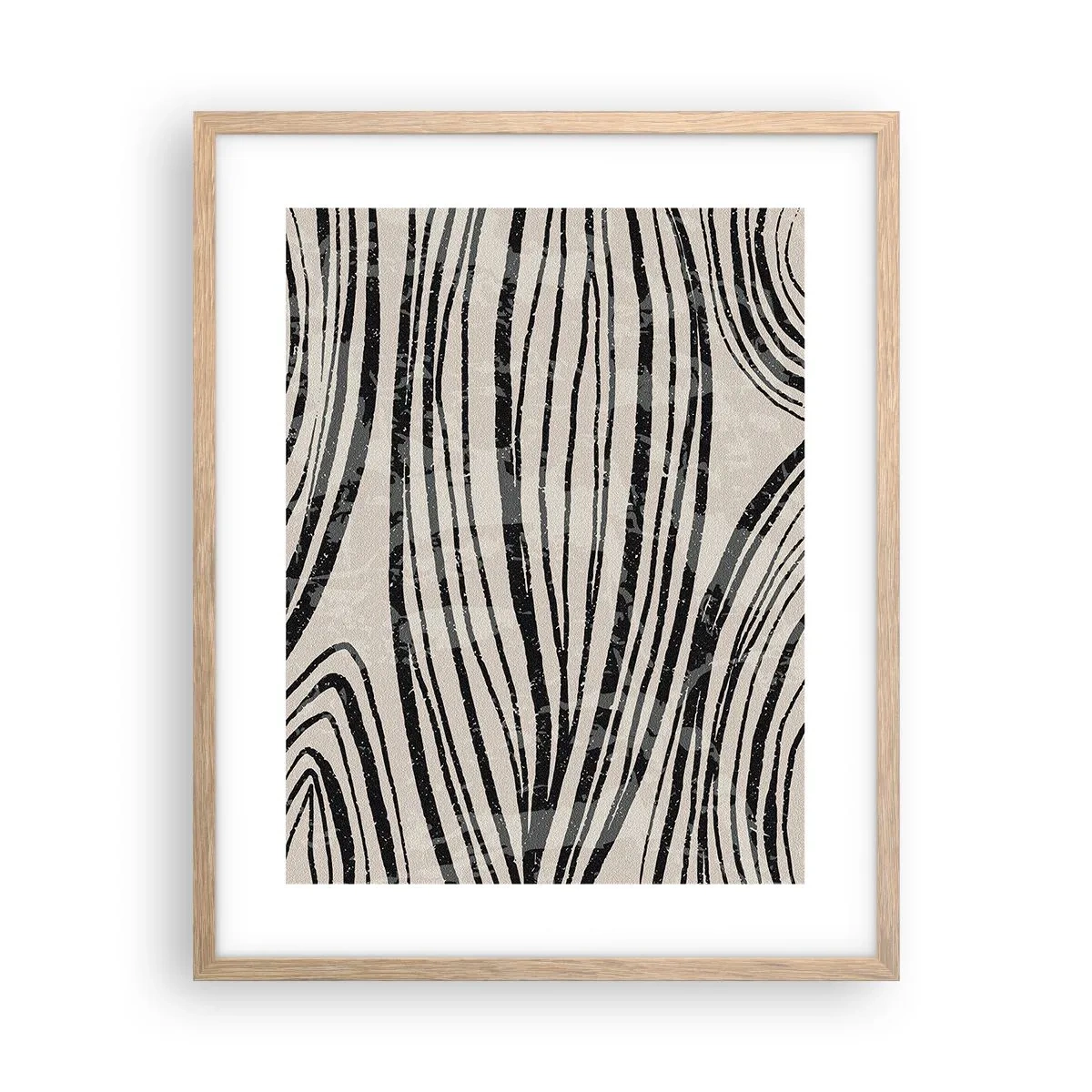 Affisch i ram av ljusek - Stänk av linjer - 40x50 cm