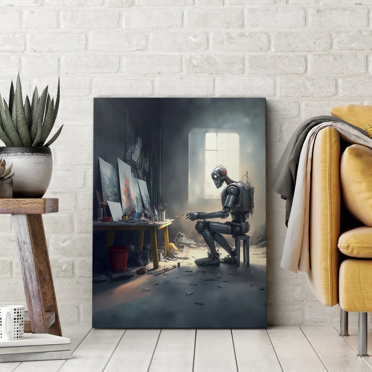 Canvastavla - Bild på duk - Den skapande handlingen - 80x120 cm