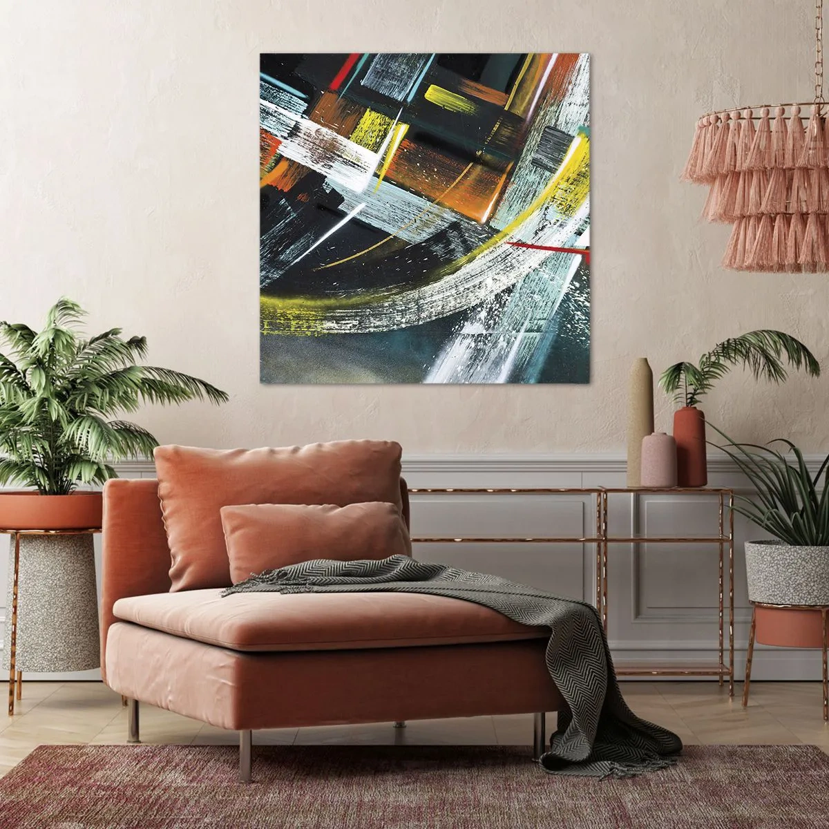 Canvastavla - Bild på duk - Rörelsens energi - 30x30 cm