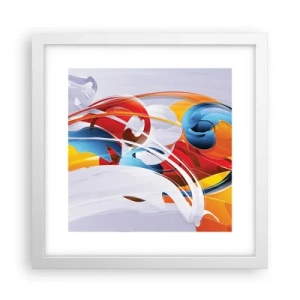 Affisch i vit ram - Elementens dans - 30x30 cm