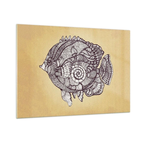 Glastavla - Bild på glas - Från ett hav av ornament - 100x70 cm
