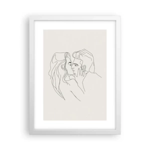 Affisch i vit ram - I kärlekens famn - 30x40 cm