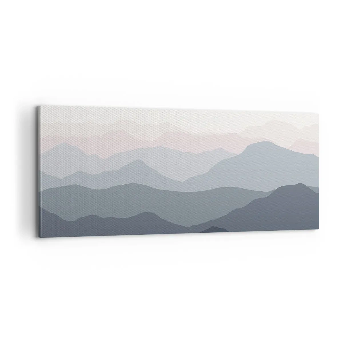Canvastavla - Bild på duk - Fjällens vågor - 100x40 cm